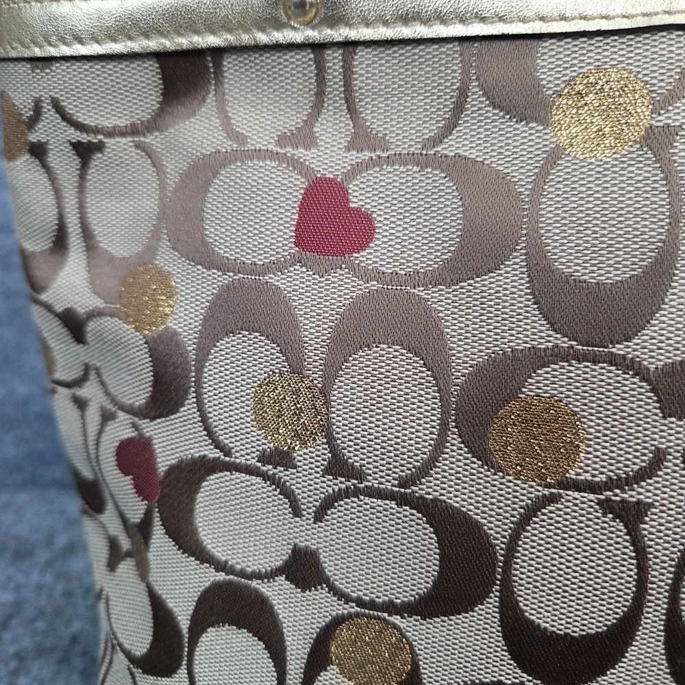 COACH Laura Secret Admire Signature Mini Tote Bag Handbag VTG Y2K Brown F46933